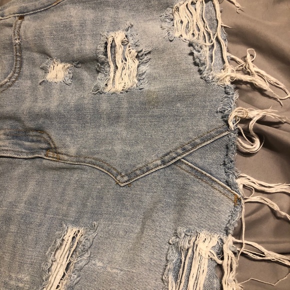 Pacsun size 24 denim distressed skirt - Picture 8 of 8